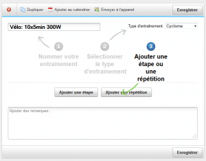 Entrainement Garmin Connect