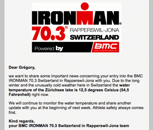 Mail Ironman 70.3 Rapperswil 2013