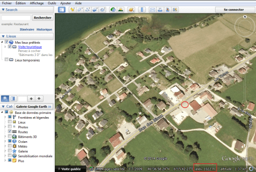 Altitude dans Google Earth