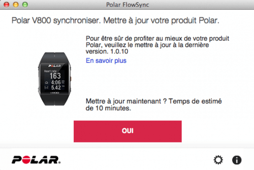 Polar Flow Sync: Mise à jour