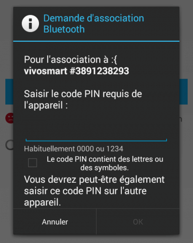 Connexion du Vivosmart à Garmin Connect mobile