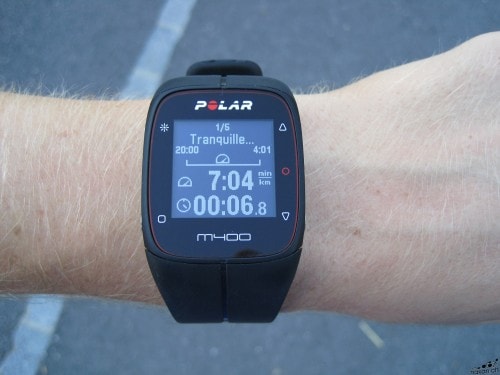 Entrainement sur la Polar M400