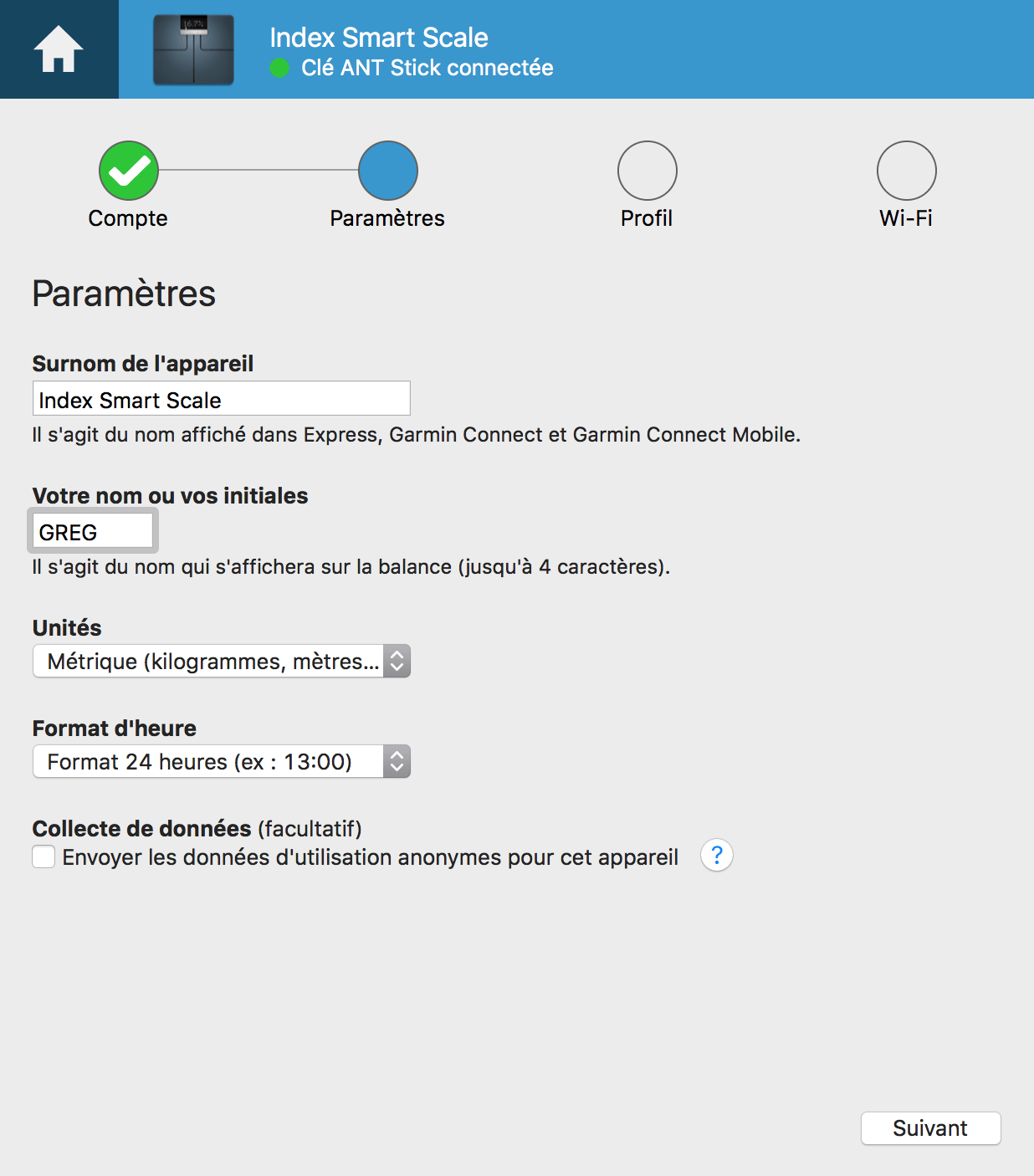 Test de la balance connectée Garmin Index - Balance-connectee