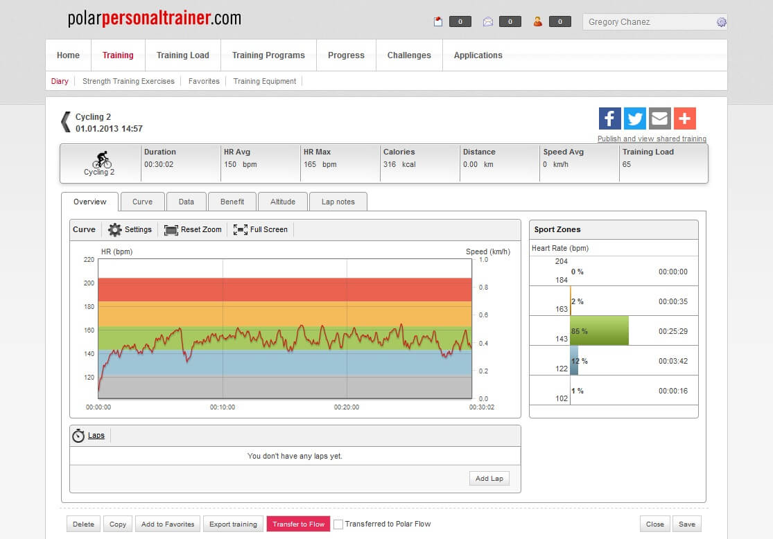 logiciel polar flow