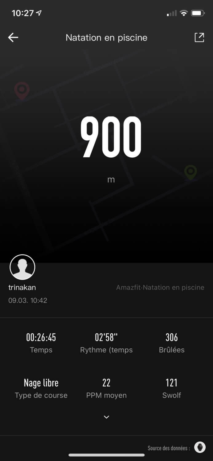 amazfit stratos for swimming
