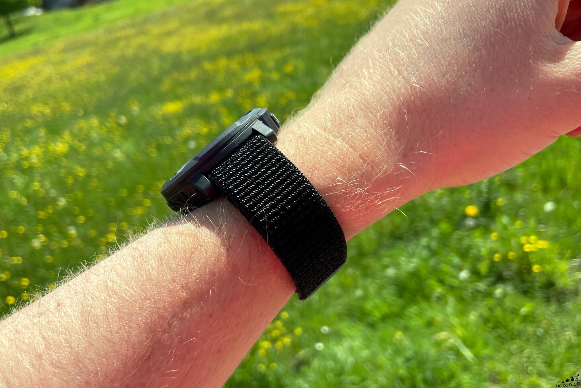 Bracelet en silicone respirant pour Garmin Instinct Bracelet de  remplacement à boucle en acier noir Bracelet de montre intelligent Sports